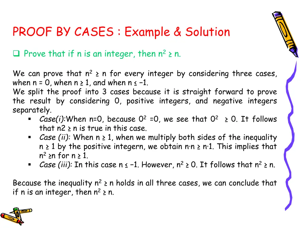 proof by cases example solution