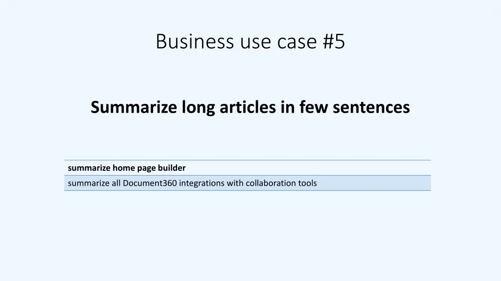 business use case 5