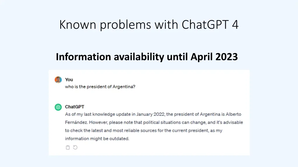 known problems with chatgpt 4