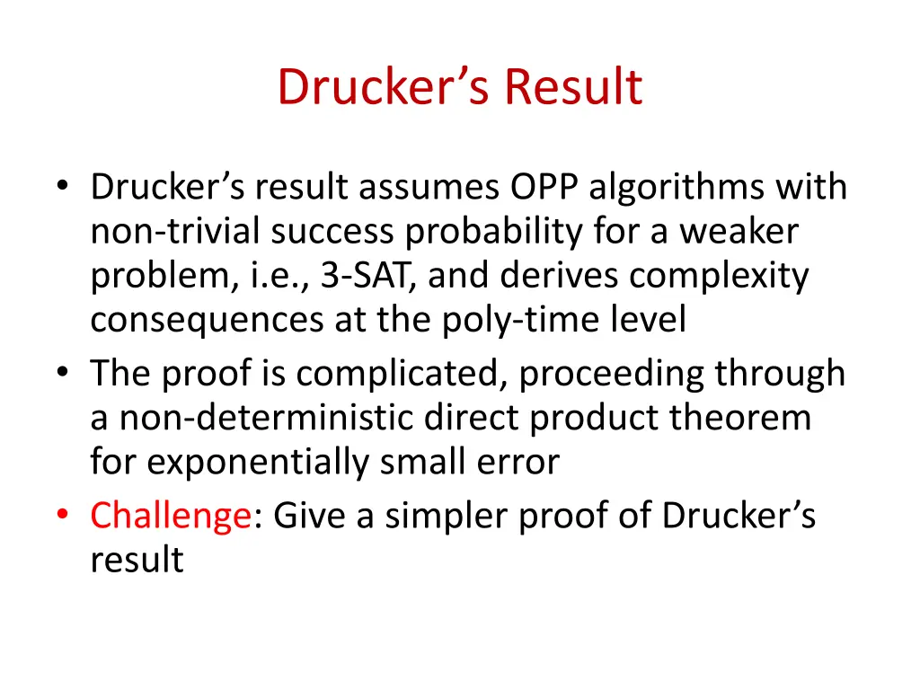 drucker s result