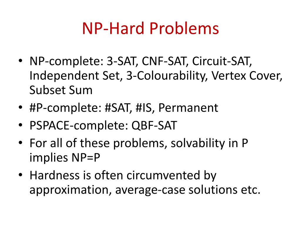 np hard problems