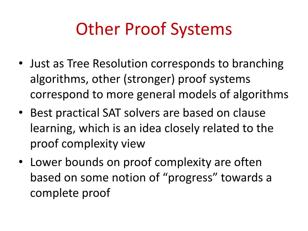 other proof systems