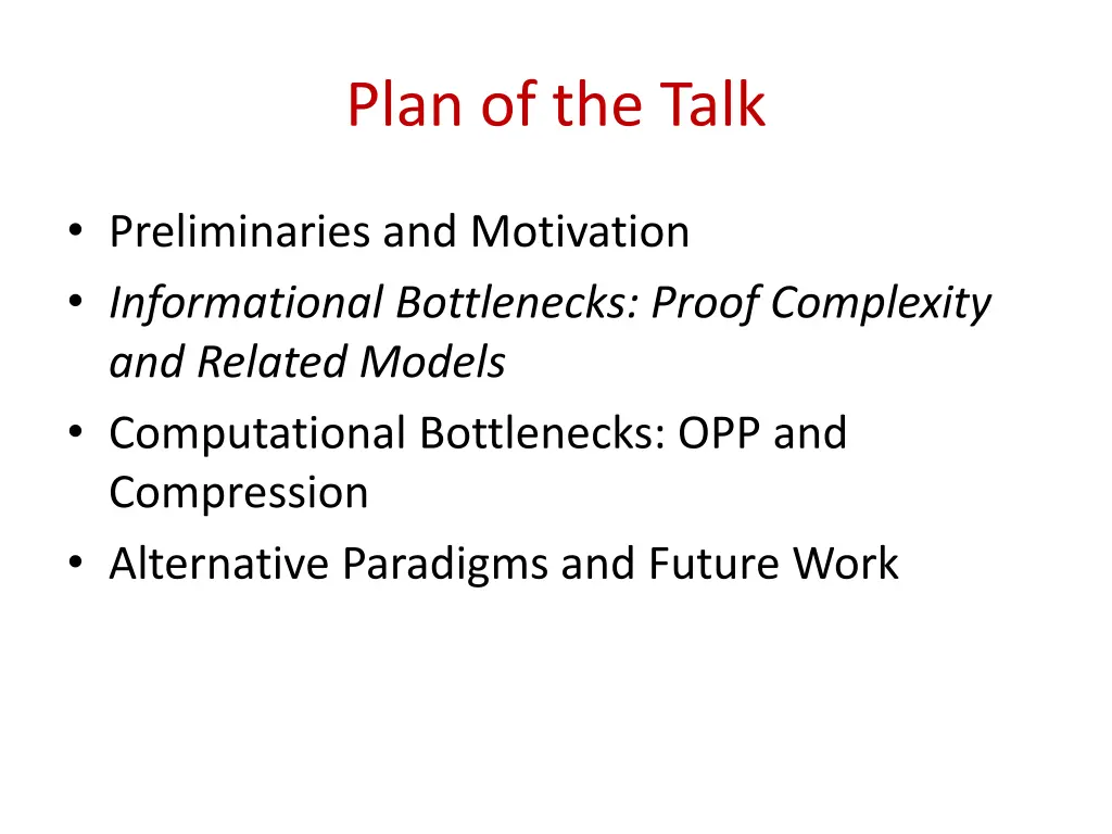 plan of the talk 2