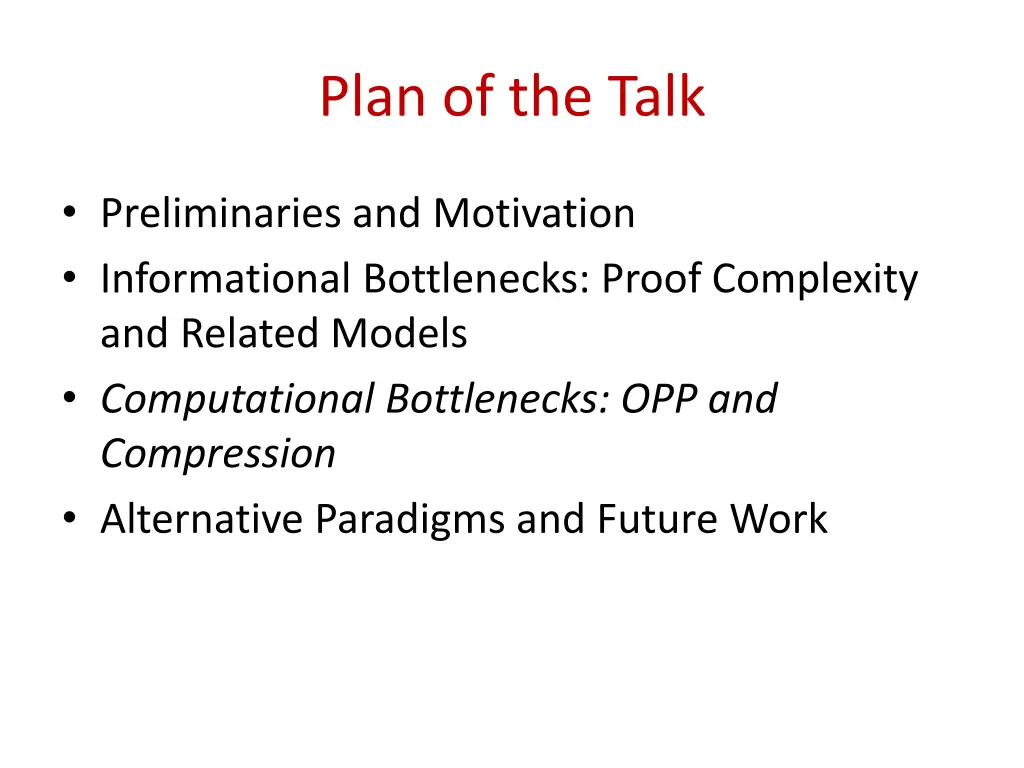 plan of the talk 3