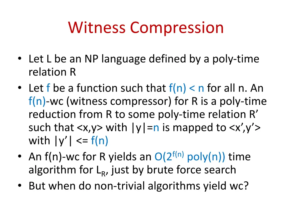 witness compression