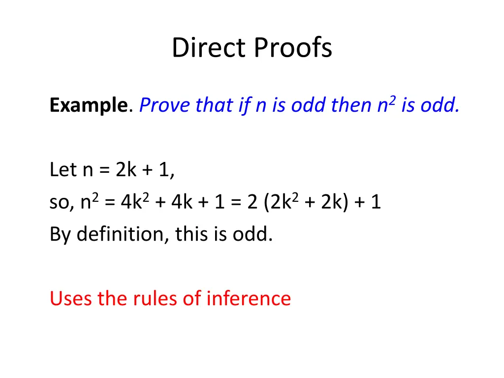 direct proofs 1