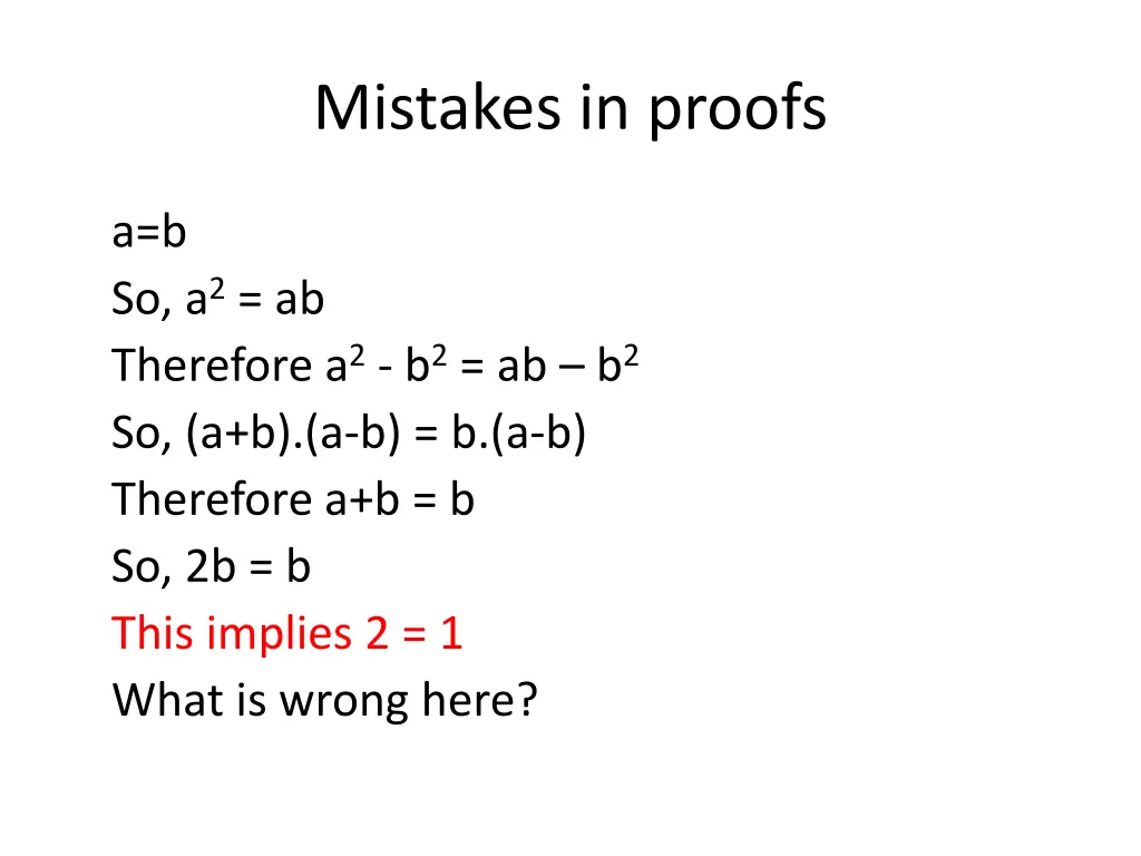 mistakes in proofs 1