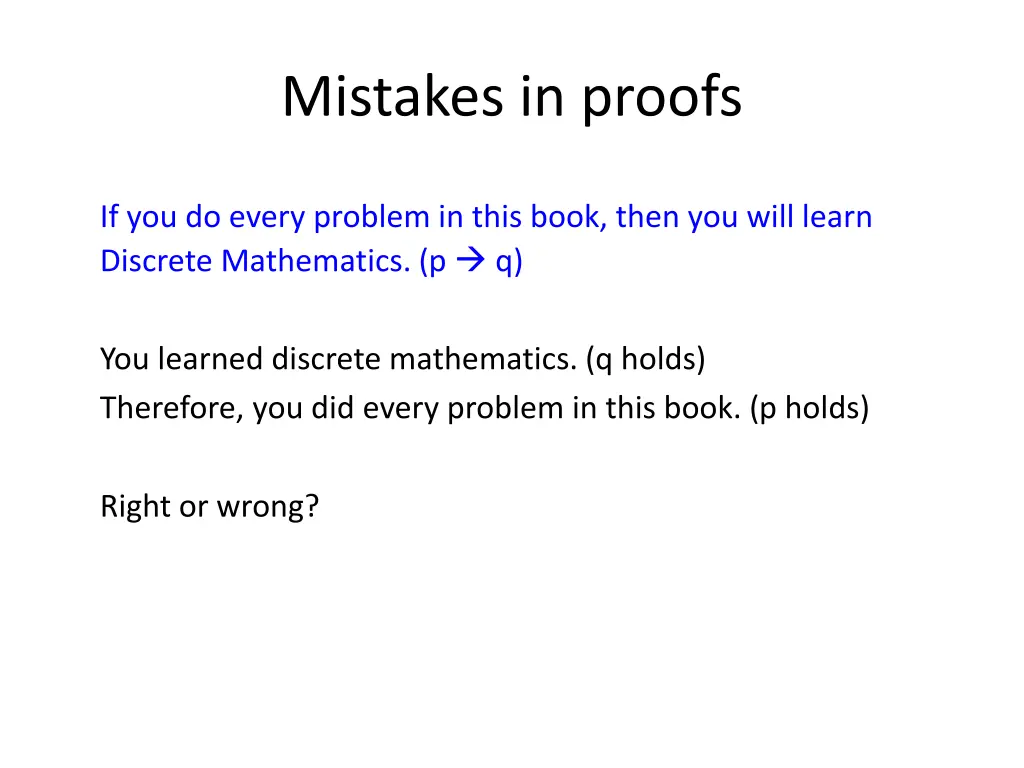 mistakes in proofs