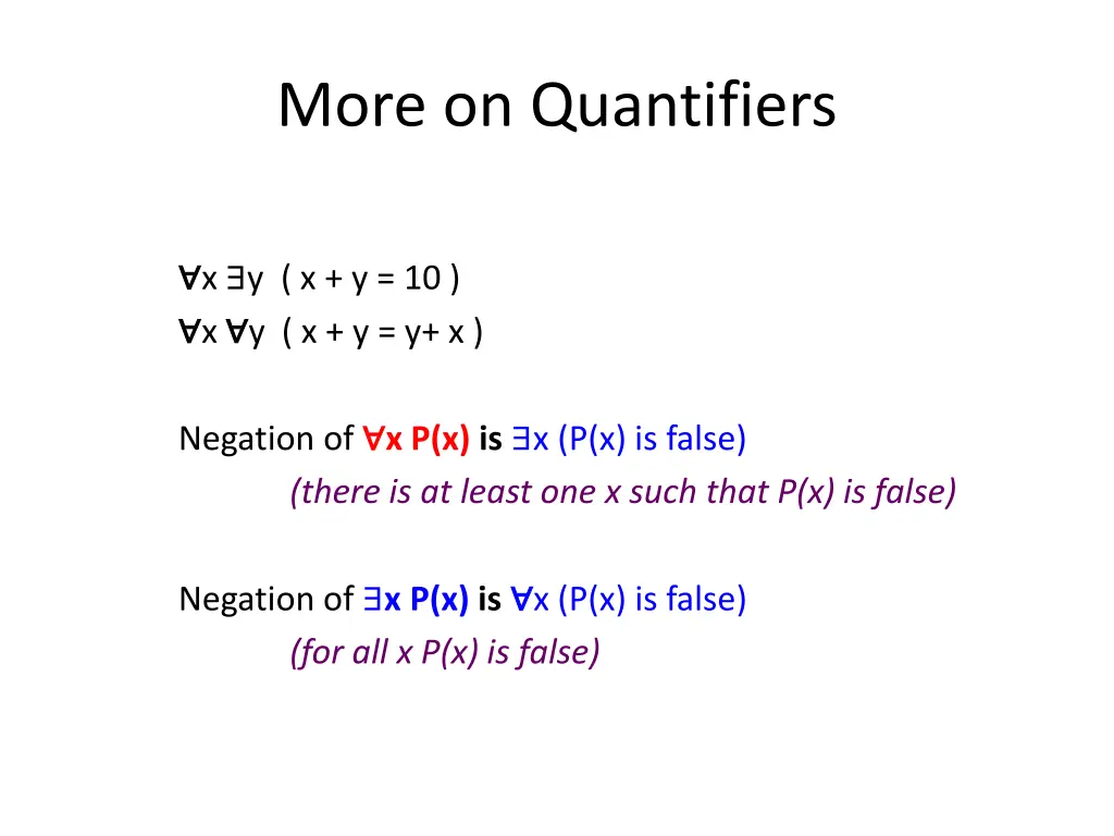 more on quantifiers