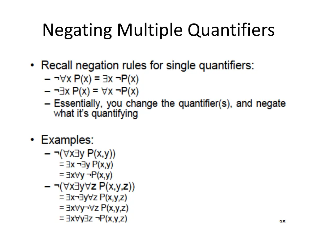 negating multiple quantifiers