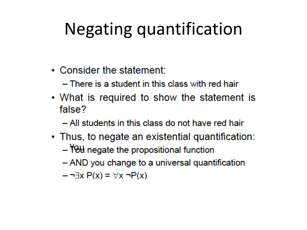 negating quantification 1