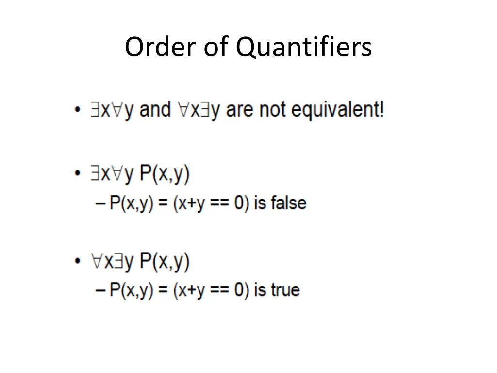 order of quantifiers