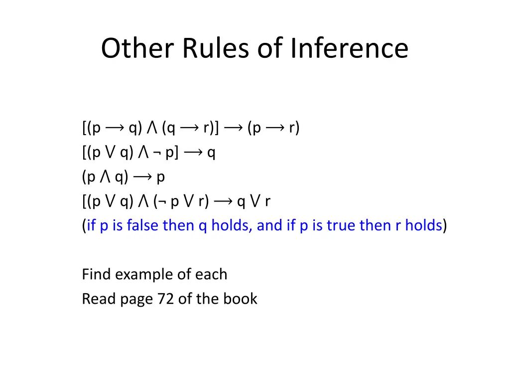 other rules of inference