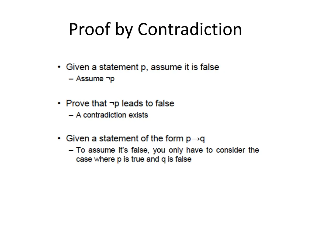 proof by contradiction