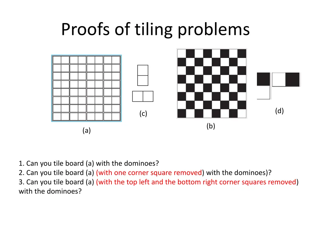 proofs of tiling problems 1