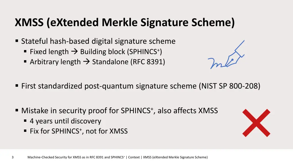 xmss extended merkle signature scheme