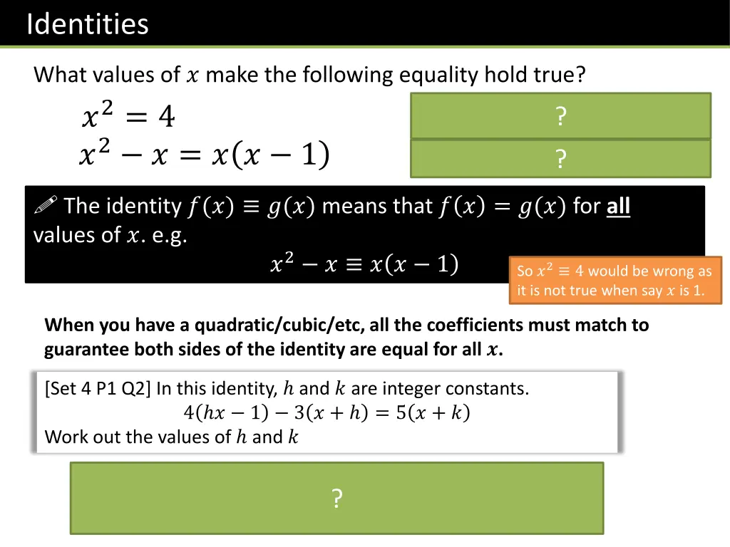 identities