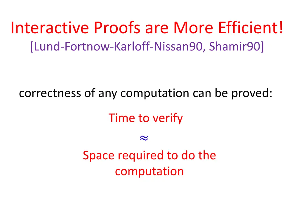 interactive proofs are more efficient lund 1