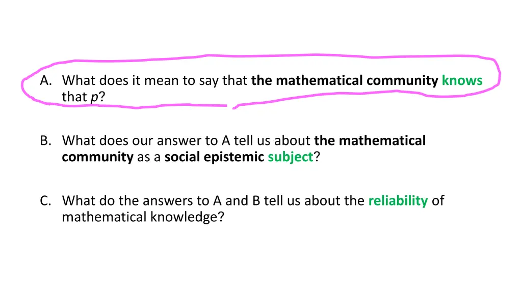 a what does it mean to say that the mathematical 1