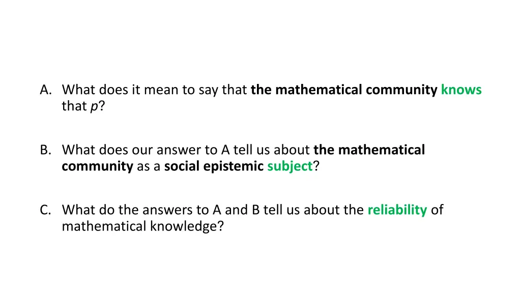 a what does it mean to say that the mathematical