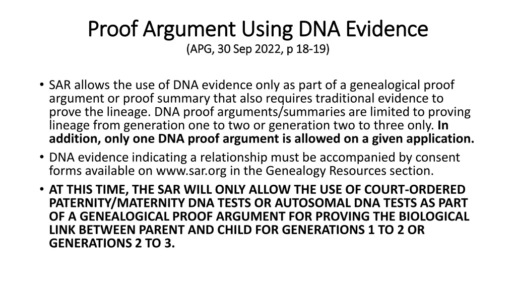 proof argument using dna evidence proof argument 1