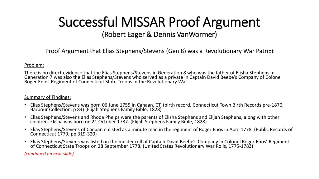 successful missar proof argument successful 3