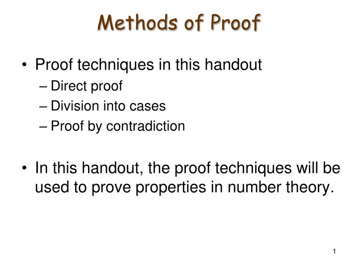 methods of proof