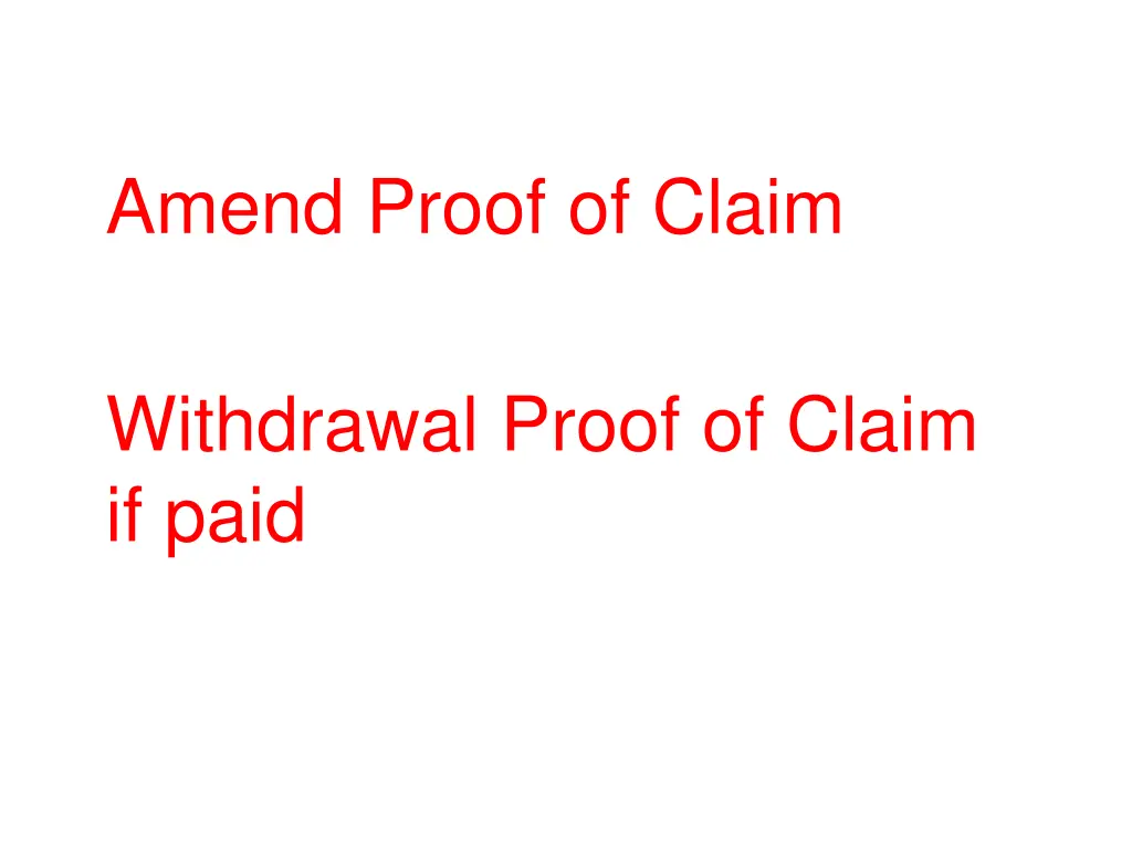 amend proof of claim