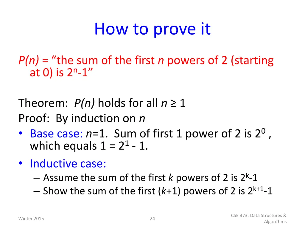 how to prove it