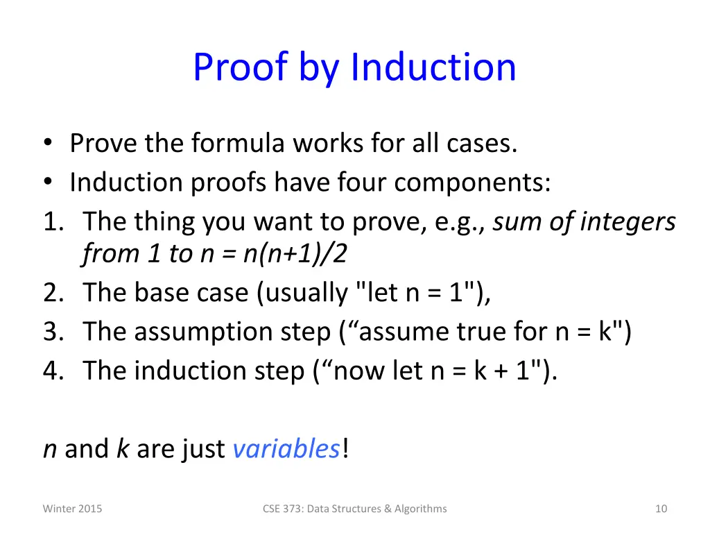 proof by induction