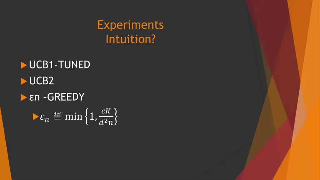 experiments intuition