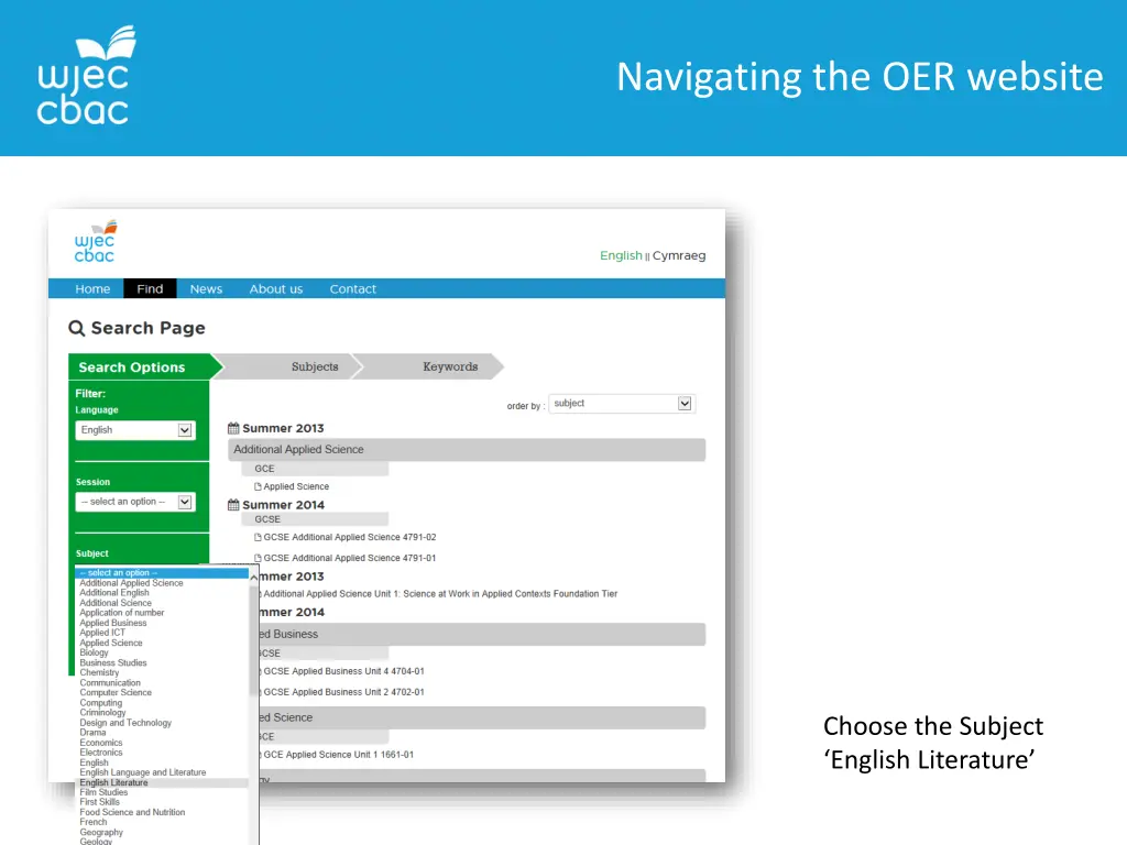 navigating the oer website 3