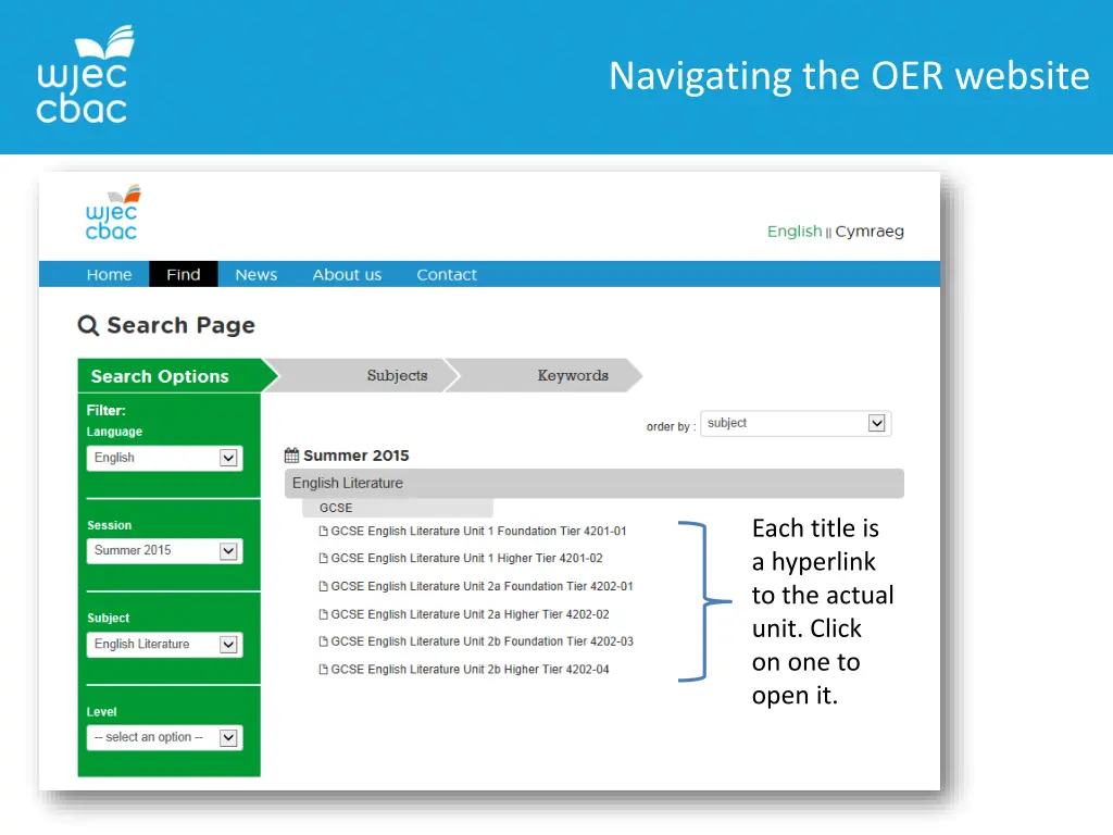 navigating the oer website 4