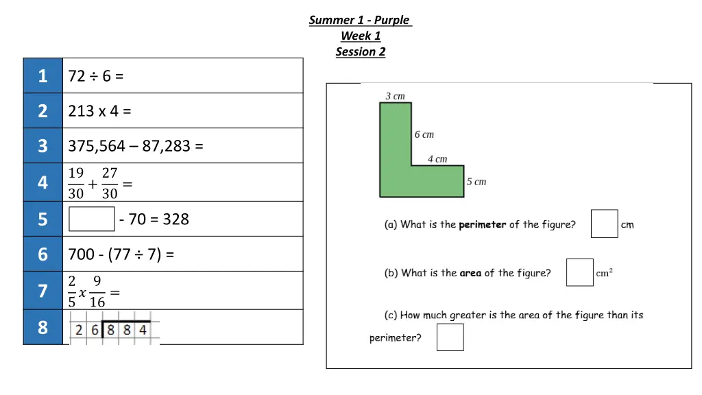 summer 1 purple week 1 session 2