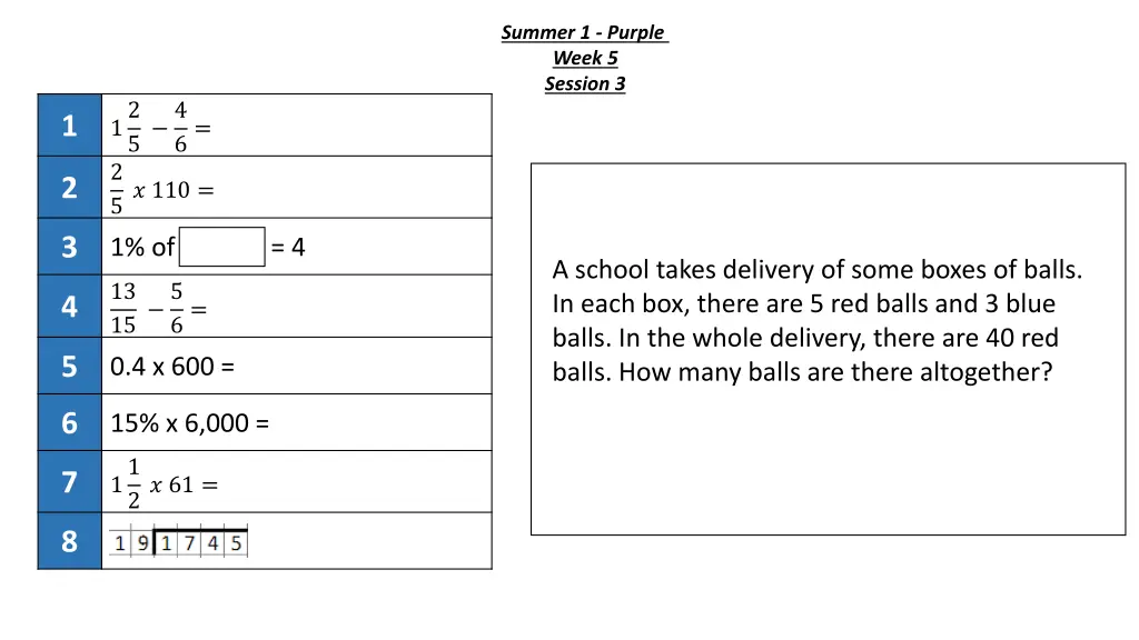 summer 1 purple week 5 session 3