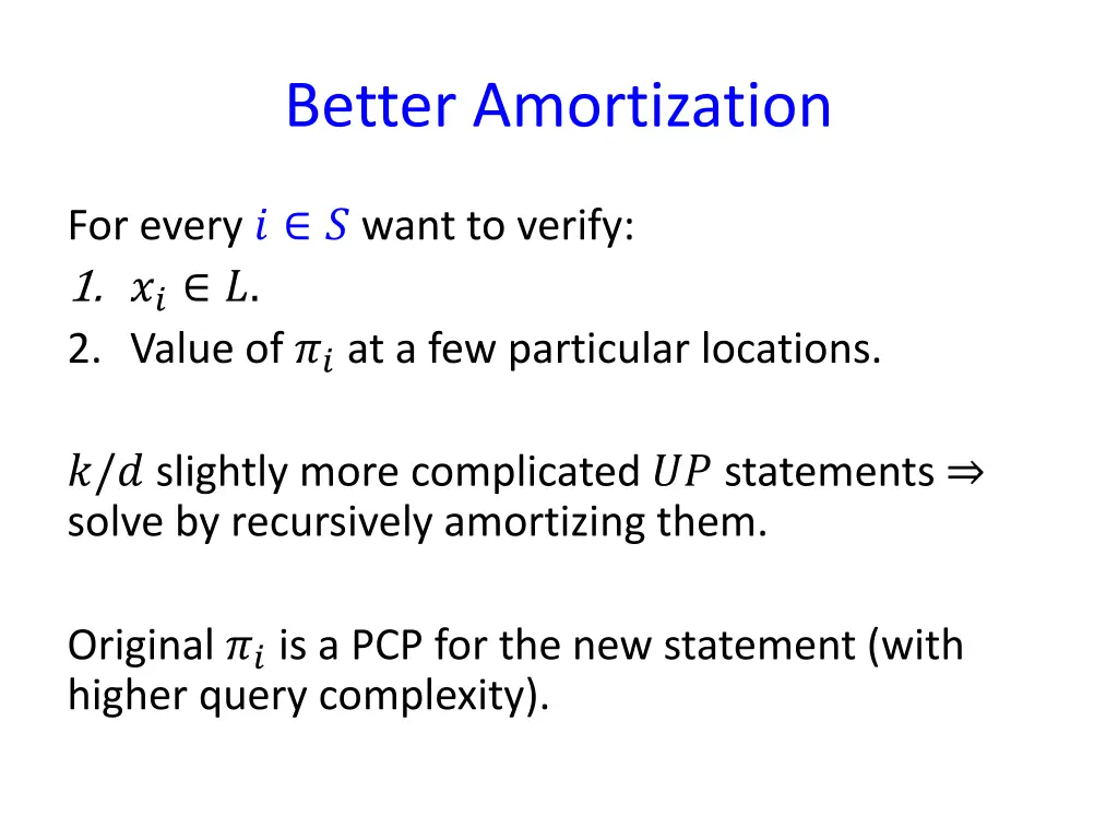 better amortization