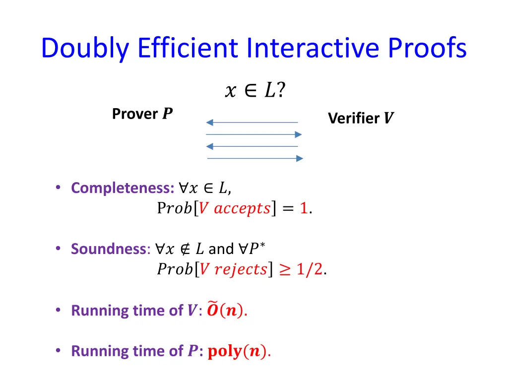 doubly efficient interactive proofs