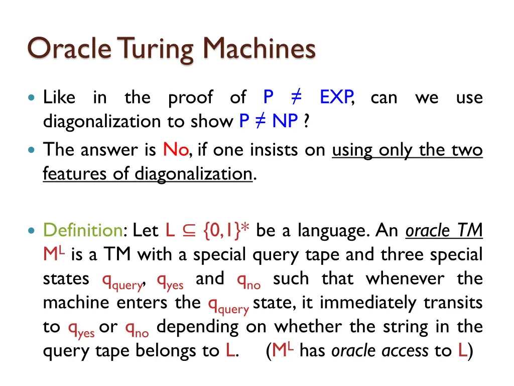 oracle turing machines