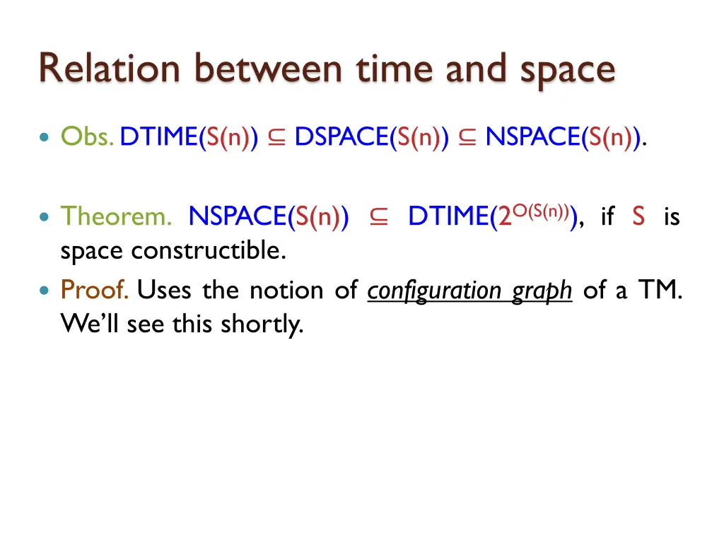 relation between time and space