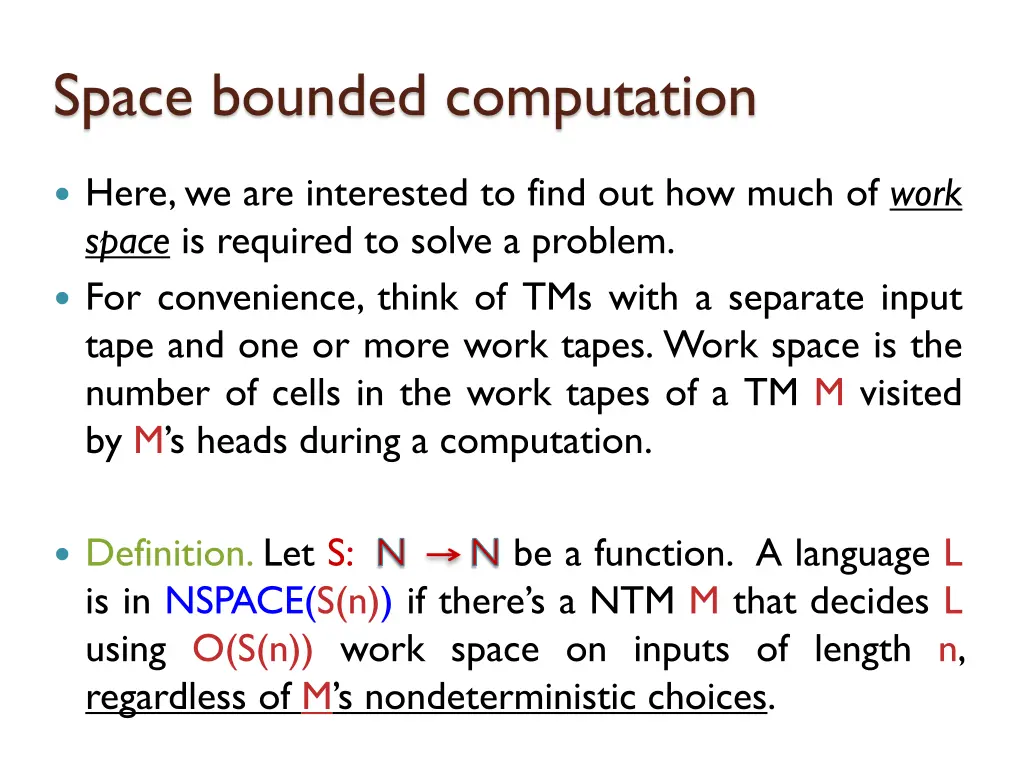 space bounded computation 2