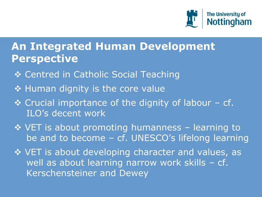 an integrated human development perspective