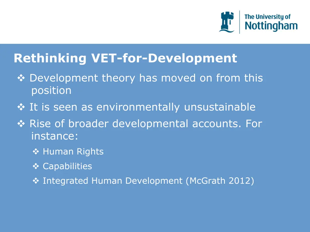 rethinking vet for development