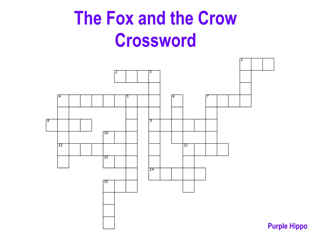 the fox and the crow crossword