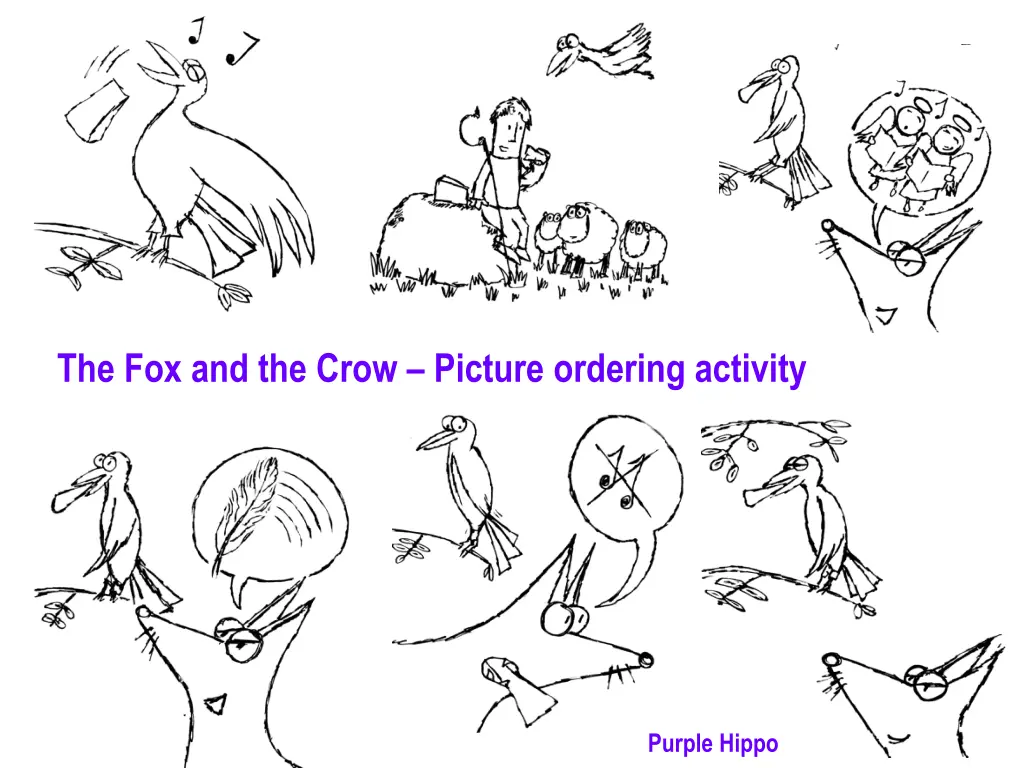 the fox and the crow picture ordering activity