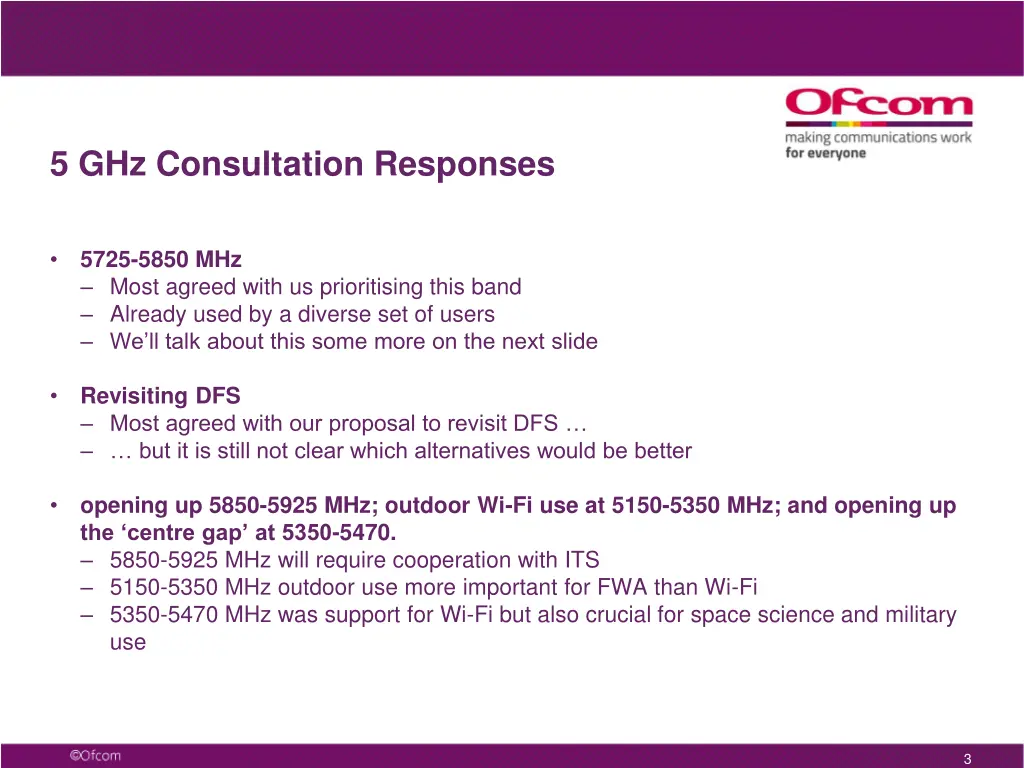 5 ghz consultation responses