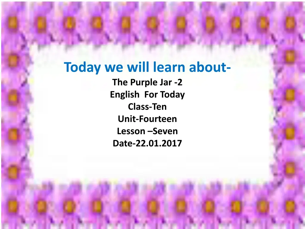 today we will learn about the purple