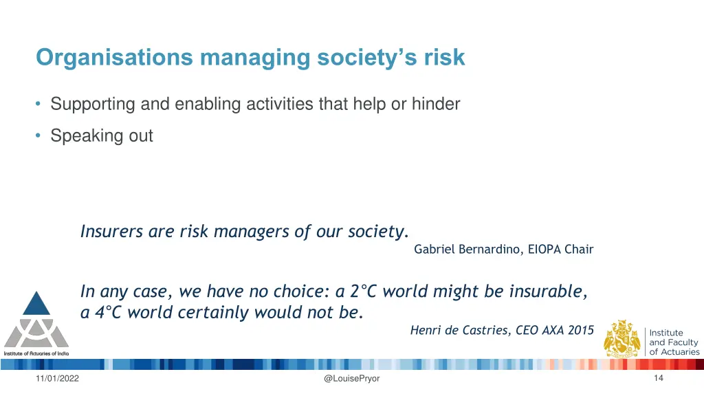 organisations managing society s risk