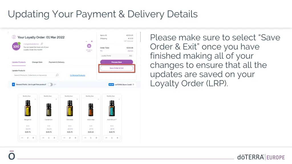 updating your payment delivery details 6