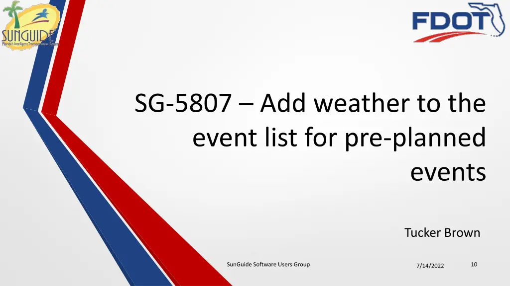 sg 5807 add weather to the event list