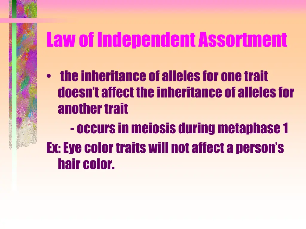 law of independent assortment